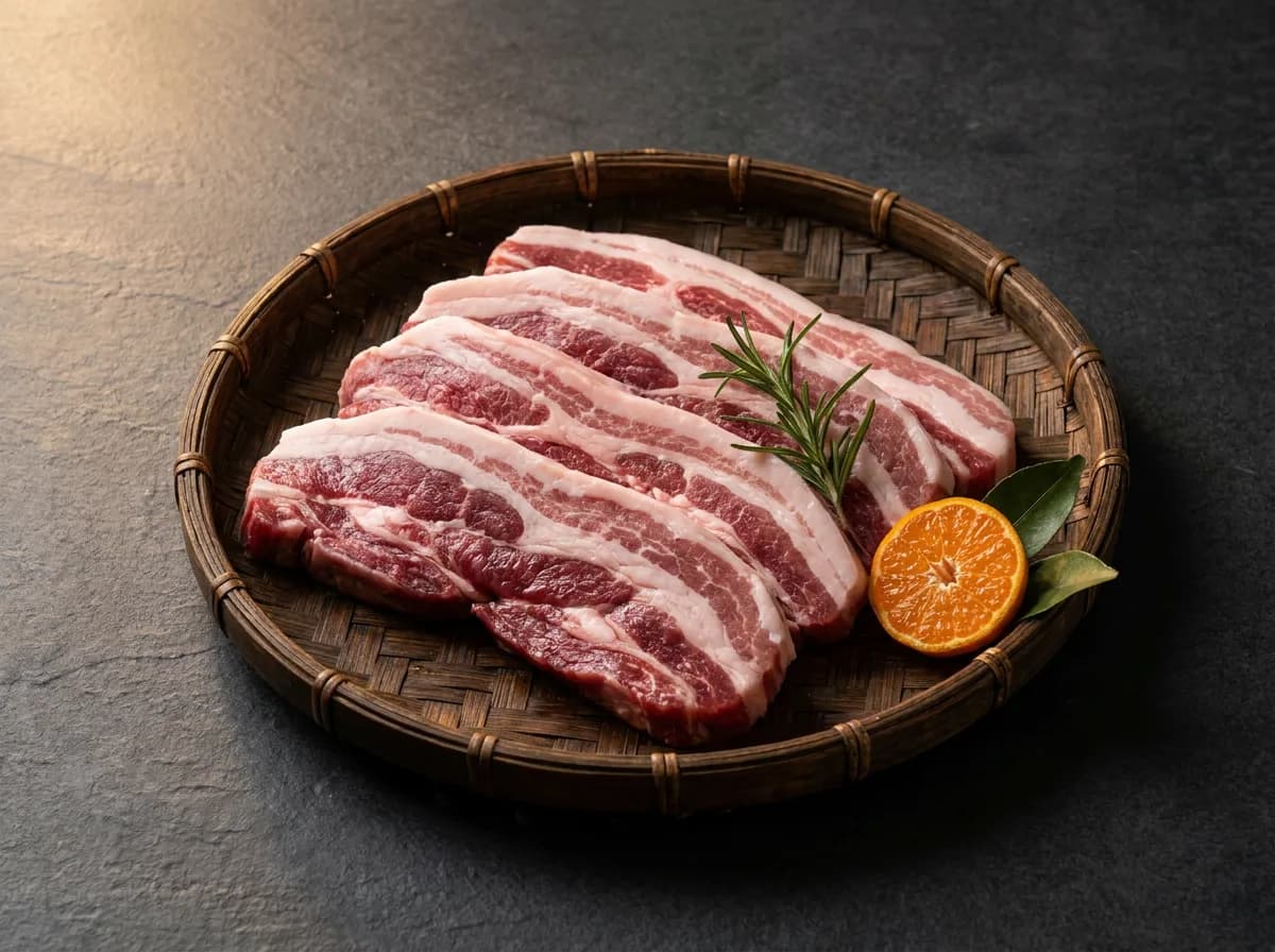 Charong (Artisan Type) Jeju Black Pork Samgyupsal 1kg + Premium Tilefish 3pcs + Silver Cutlassfish 3pcs